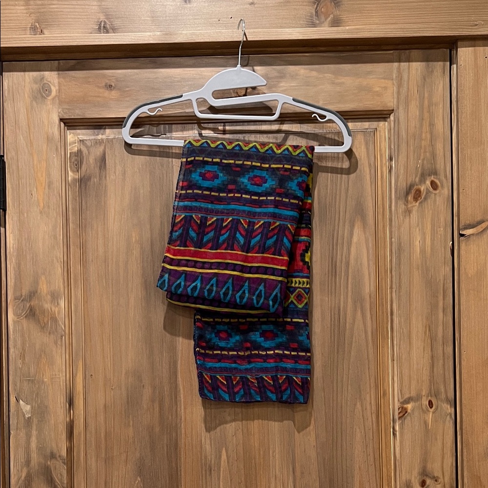 Colorful Aztec scarf